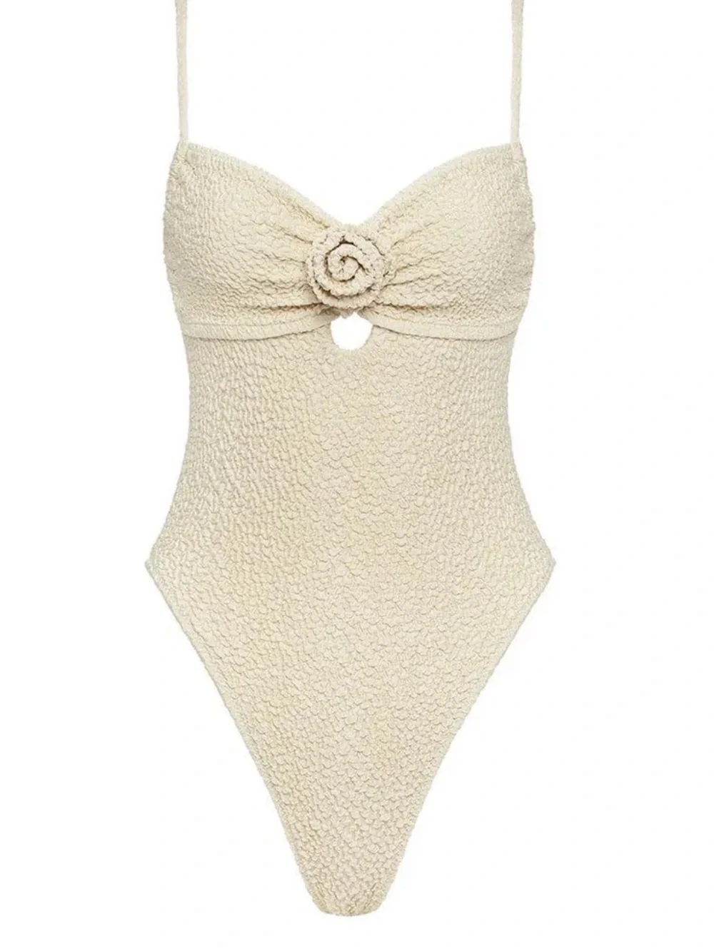 🤍🌾 NWT Montce Devin Rosa One-Piece in Oat Texture Size XS 🌾🤍